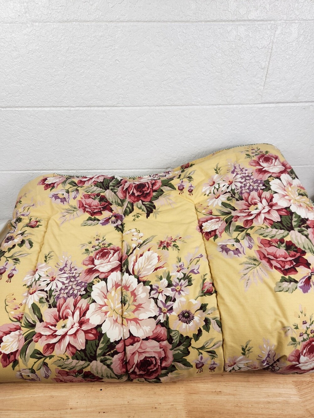 RALPH LAUREN Sophie Brooke TWIN Comforter Floral Yellow Reversible Cottagecore